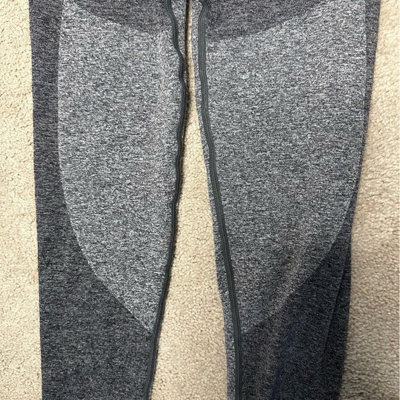 Gymshark Flex High Rise Leggings Small Gray Teal Waistband Seamless - Picture 10 of 11
